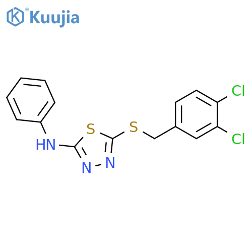 5-(3,4-Dichlorobenzyl)sulfanyl-N-phenyl-1,3,4-thiadiazol-2-amine structure