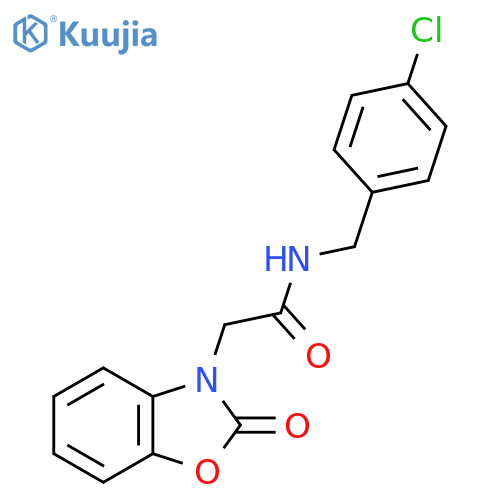 N-[(4-chlorophenyl)methyl]-2-(2-oxo-1,3-benzoxazol-3-yl)acetamide structure