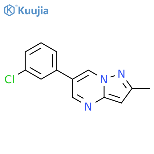 Pyrazolo[1,5-a]pyrimidine, 6-(3-chlorophenyl)-2-methyl- structure