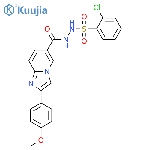 2-CHLORO-N'-([2-(4-METHOXYPHENYL)IMIDAZO[1,2-A]PYRIDIN-6-YL]CARBONYL)BENZENESULFONOHYDRAZIDE structure