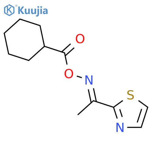 2-([(CYCLOHEXYLCARBONYL)OXY]ETHANIMIDOYL)-1,3-THIAZOLE structure
