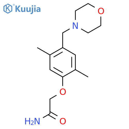 2-{2,5-dimethyl-4-[(morpholin-4-yl)methyl]phenoxy}acetamide structure