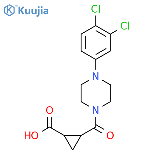 2-{[4-(3,4-Dichlorophenyl)piperazino]carbonyl}cyclopropanecarboxylic acid structure