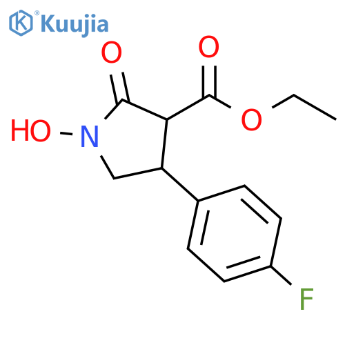 Ethyl 4-(4-fluorophenyl)-1-hydroxy-2-oxopyrrolidine-3-carboxylate structure