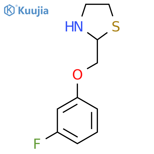 2-[(3-Fluorophenoxy)methyl]-1,3-thiazolidine structure
