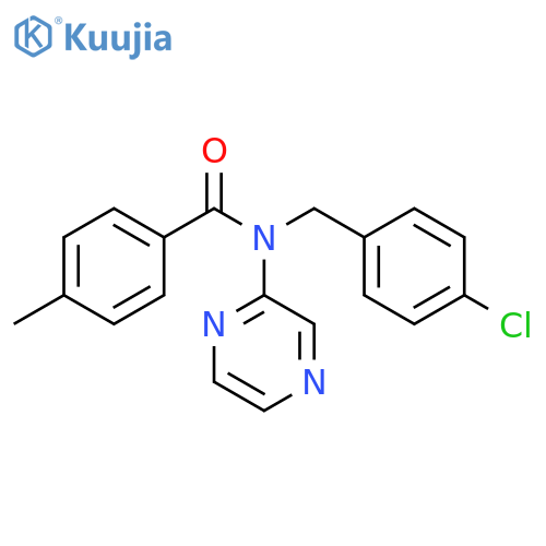 N-[(4-Chlorophenyl)methyl]-4-methyl-N-(pyrazin-2-yl)benzamide structure