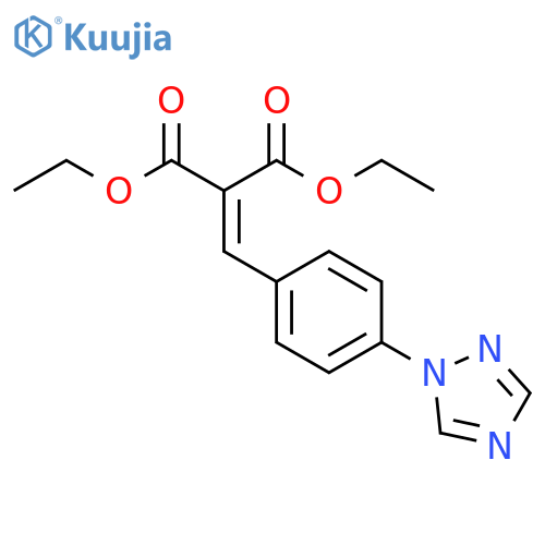 1,3-diethyl 2-{[4-(1H-1,2,4-triazol-1-yl)phenyl]methylidene}propanedioate structure