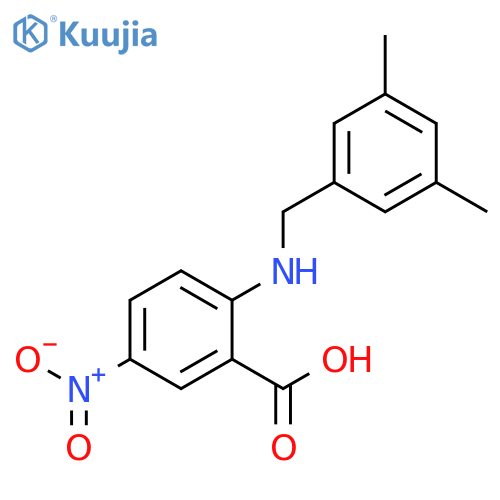 BENZOIC ACID, 2-[[(3,5-DIMETHYLPHENYL)METHYL]AMINO]-5-NITRO- structure