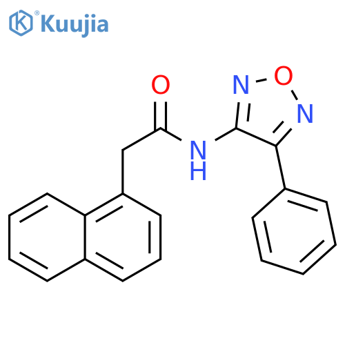 2-(naphthalen-1-yl)-N-(4-phenyl-1,2,5-oxadiazol-3-yl)acetamide structure