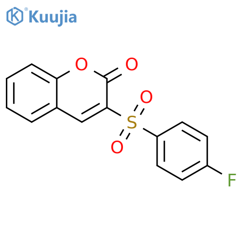 3-(4-fluorobenzenesulfonyl)-2H-chromen-2-one structure