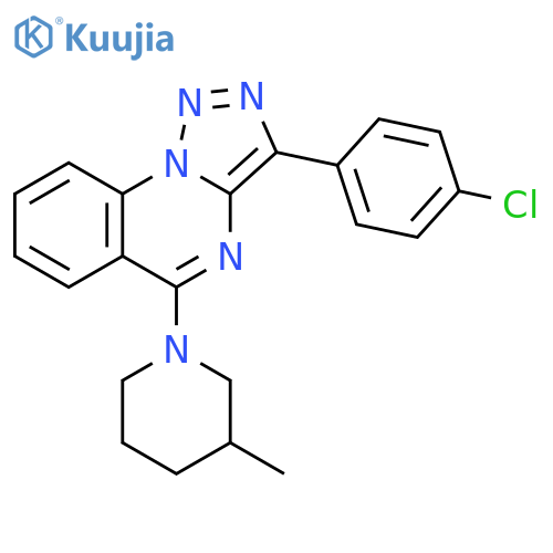 1-3-(4-chlorophenyl)-1,2,3triazolo1,5-aquinazolin-5-yl-3-methylpiperidine structure
