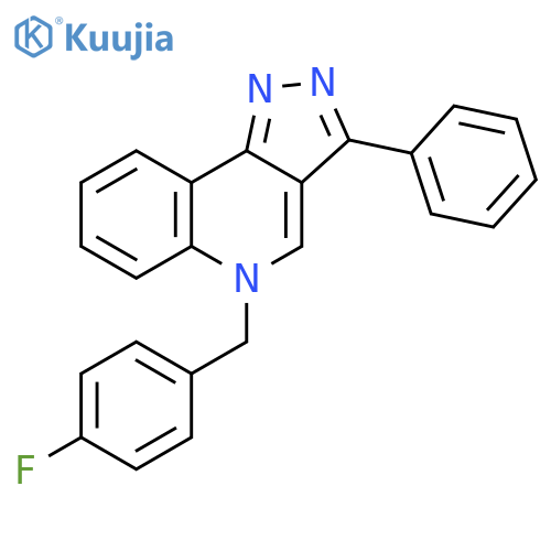 5-(4-fluorophenyl)methyl-3-phenyl-5H-pyrazolo4,3-cquinoline structure