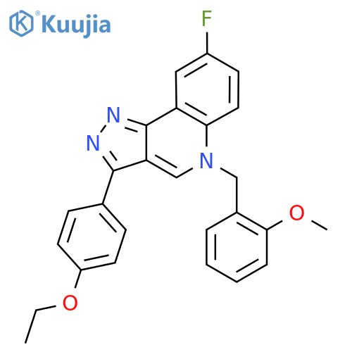 3-(4-ethoxyphenyl)-8-fluoro-5-(2-methoxyphenyl)methyl-5H-pyrazolo4,3-cquinoline structure