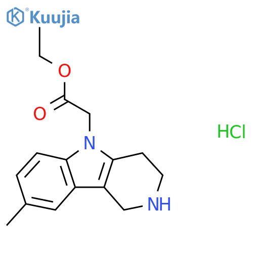 Ethyl (8-methyl-1,2,3,4-tetrahydro-5H-pyrido4,3-bindol-5-yl)acetate hydrochloride structure