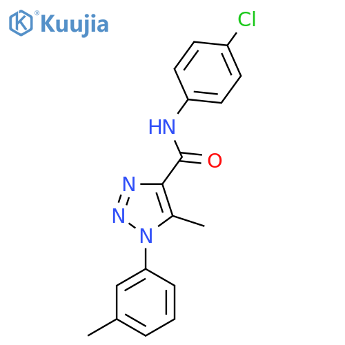 N-(4-chlorophenyl)-5-methyl-1-(3-methylphenyl)-1H-1,2,3-triazole-4-carboxamide structure