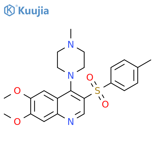 6,7-dimethoxy-3-(4-methylbenzenesulfonyl)-4-(4-methylpiperazin-1-yl)quinoline structure