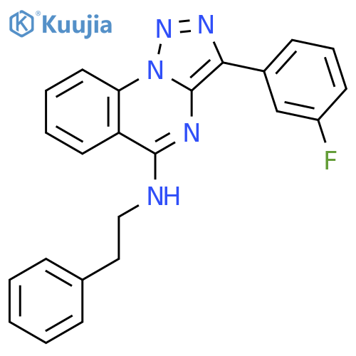 3-(3-fluorophenyl)-N-(2-phenylethyl)-1,2,3triazolo1,5-aquinazolin-5-amine structure