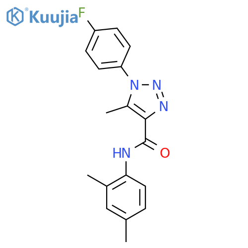 N-(2,4-dimethylphenyl)-1-(4-fluorophenyl)-5-methyl-1H-1,2,3-triazole-4-carboxamide structure
