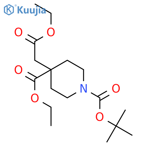 1-tert-Butyl 4-ethyl 4-(2-ethoxy-2-oxoethyl)-piperidine-1,4-dicarboxylate structure