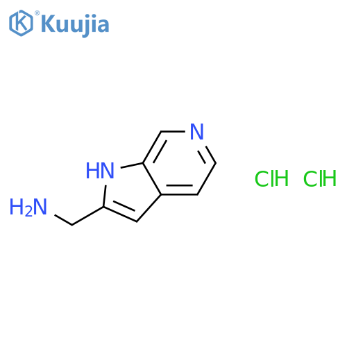1H-pyrrolo[2,3-c]pyridin-2-ylmethanamine;dihydrochloride structure