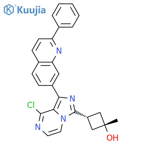 3-[8-Chloro-1-(2-phenyl-quinolin-7-yl)-imidazo[1,5-a]pyrazin-3-yl]-1-methyl-cyclobutanol structure