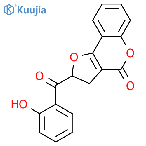 4H-Furo[3,2-c][1]benzopyran-4-one, 2,3-dihydro-2-(2-hydroxybenzoyl)- structure
