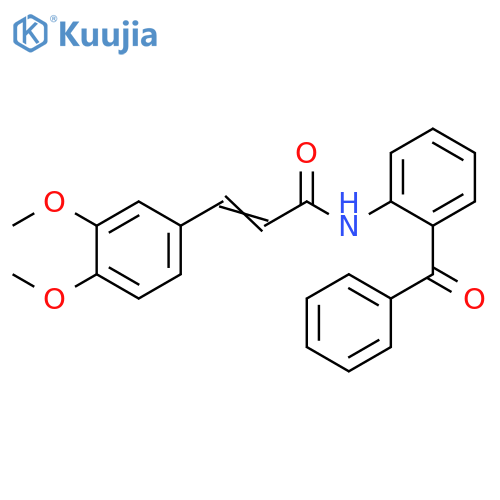 (2E)-N-(2-benzoylphenyl)-3-(3,4-dimethoxyphenyl)prop-2-enamide structure