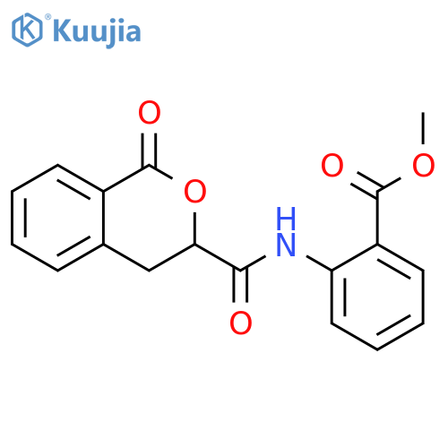 methyl 2-(1-oxo-3,4-dihydro-1H-2-benzopyran-3-amido)benzoate structure