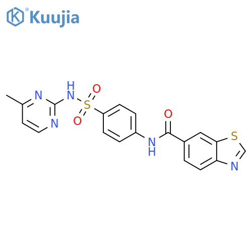 N-{4-(4-methylpyrimidin-2-yl)sulfamoylphenyl}-1,3-benzothiazole-6-carboxamide structure