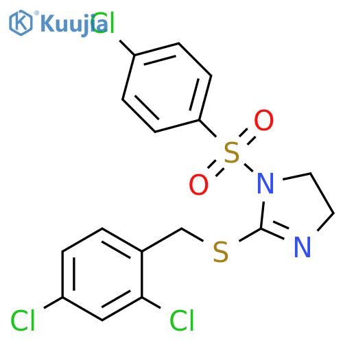 1-(4-chlorobenzenesulfonyl)-2-{(2,4-dichlorophenyl)methylsulfanyl}-4,5-dihydro-1H-imidazole structure