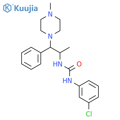 3-(3-chlorophenyl)-1-1-(4-methylpiperazin-1-yl)-1-phenylpropan-2-ylurea structure
