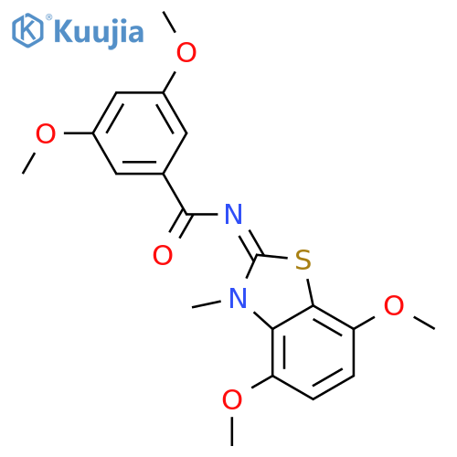 N-(2Z)-4,7-dimethoxy-3-methyl-2,3-dihydro-1,3-benzothiazol-2-ylidene-3,5-dimethoxybenzamide structure