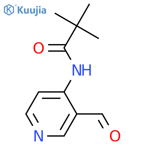 N-(3-Formyl-4-pyridinyl)-2,2-dimethylpropanamide structure