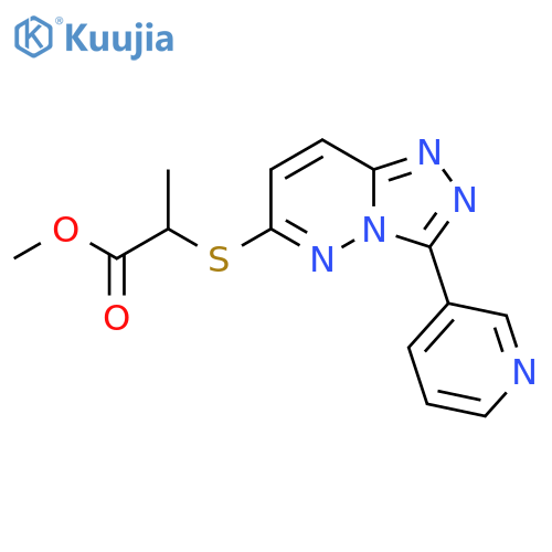 methyl 2-{3-(pyridin-3-yl)-1,2,4triazolo4,3-bpyridazin-6-ylsulfanyl}propanoate structure