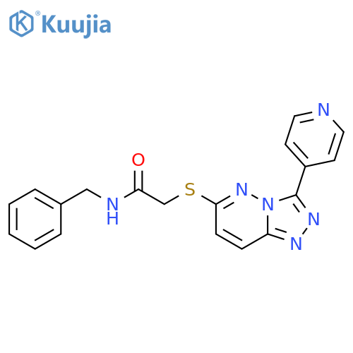 N-benzyl-2-{3-(pyridin-4-yl)-1,2,4triazolo4,3-bpyridazin-6-ylsulfanyl}acetamide structure