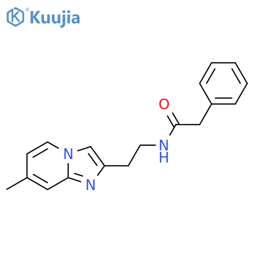 N-(2-{7-methylimidazo1,2-apyridin-2-yl}ethyl)-2-phenylacetamide structure