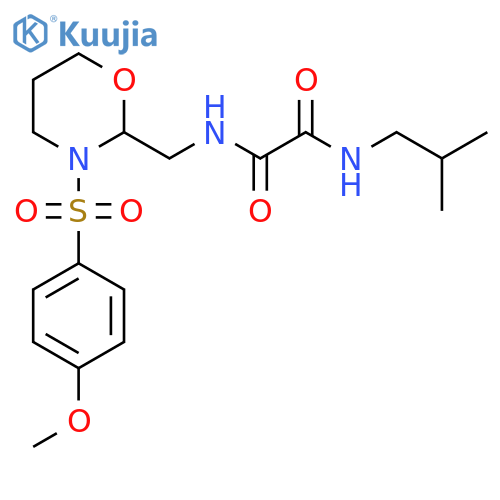 N'-{3-(4-methoxybenzenesulfonyl)-1,3-oxazinan-2-ylmethyl}-N-(2-methylpropyl)ethanediamide structure