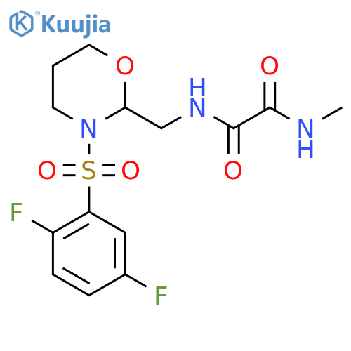 N'-{3-(2,5-difluorobenzenesulfonyl)-1,3-oxazinan-2-ylmethyl}-N-methylethanediamide structure