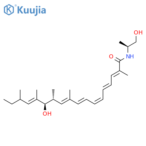 (2E,4E,6Z,8E,10E,12R,13R,14E)-13-Hydroxy-N-[(2S)-1-hydroxypropan-2-yl]-2,10,12,14,16-pentamethyloctadeca-2,4,6,8,10,14-hexaenamide structure
