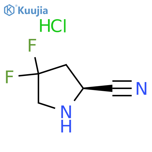 (2S)-4,4-Difluoropyrrolidine-2-carbonitrile;hydrochloride structure