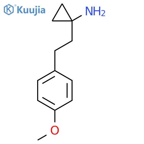 1-2-(4-methoxyphenyl)ethylcyclopropan-1-amine structure