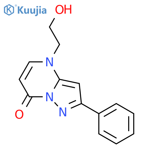 Pyrazolo[1,5-a]pyrimidin-7(4H)-one, 4-(2-hydroxyethyl)-2-phenyl- structure