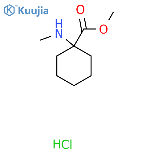 methyl 1-(methylamino)cyclohexane-1-carboxylate hydrochloride structure