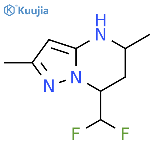 7-(difluoromethyl)-2,5-dimethyl-4H,5H,6H,7H-pyrazolo1,5-apyrimidine structure