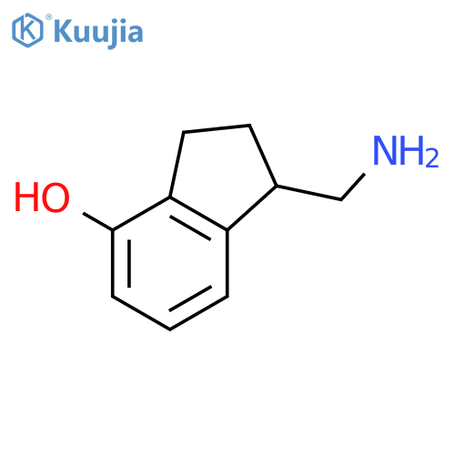 1H-Inden-4-ol, 1-(aminomethyl)-2,3-dihydro- structure