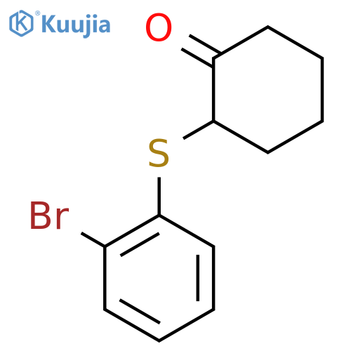 Cyclohexanone, 2-[(2-bromophenyl)thio]- structure