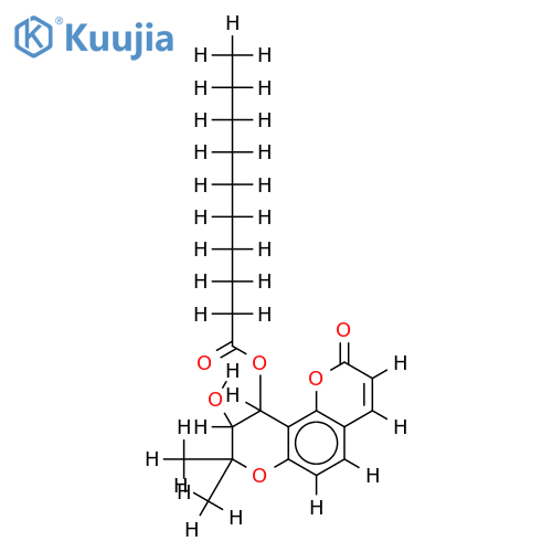 (+)-4'-decanoyl-cis-khellactone structure