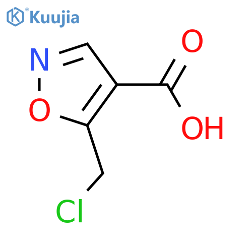 5-(chloromethyl)isoxazole-4-carboxylic acid structure