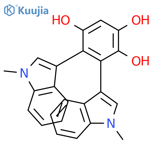 1,2,4-BENZENETRIOL, 5,6-BIS(1-METHYL-1H-INDOL-3-YL)- structure