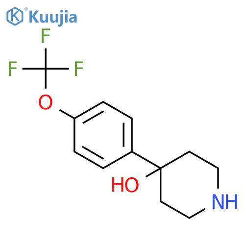 4-[4-(trifluoromethoxy)phenyl]-4-piperidinol structure